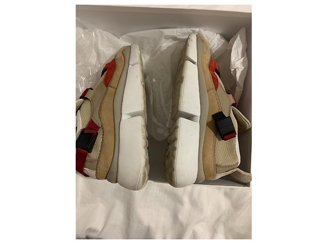 Sneakers Chloé Sonny beige in camoscio e tessuto tecnico - vista 6