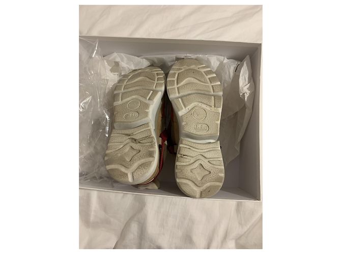 Sneakers Chloé Sonny beige in camoscio e tessuto tecnico - vista 7