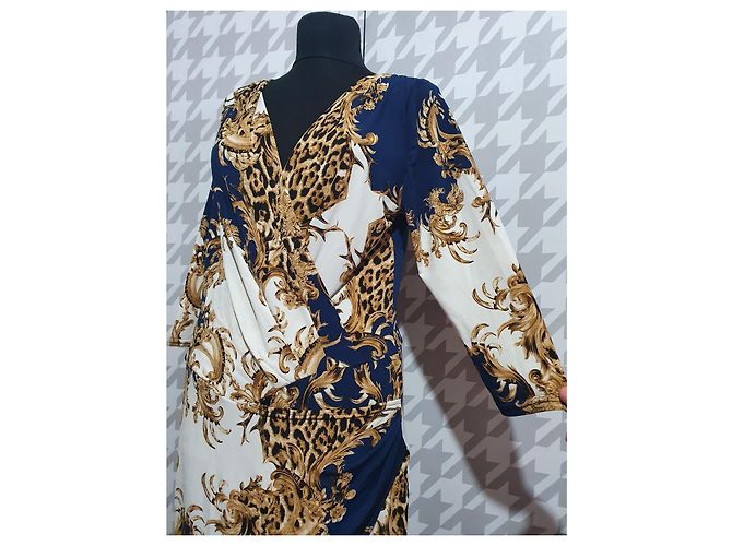 Autre Marque Orna Farho Kleid mit Multi Print Leopardenmuster Mehrfarben Leopardenprint - Ansicht 2