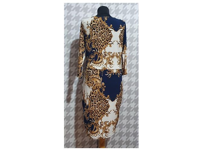 Autre Marque Orna Farho Kleid mit Multi Print Leopardenmuster Mehrfarben Leopardenprint - Ansicht 3