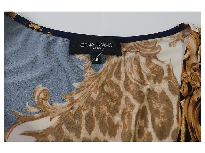 Autre Marque Orna Farho Kleid mit Multi Print Leopardenmuster Mehrfarben Leopardenprint - Ansicht 4
