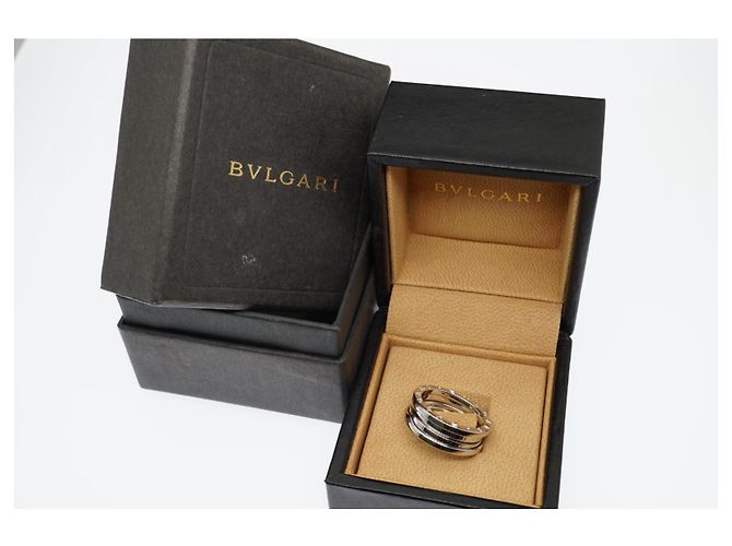 Bulgari Bvlgari 18k Weißgold B.Null1 3-Bandringgröße US8.1/8 EU58 - Ansicht 2