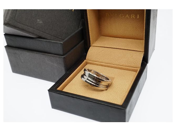 Bulgari Bvlgari 18k Weißgold B.Null1 3-Bandringgröße US8.1/8 EU58 - Ansicht 3