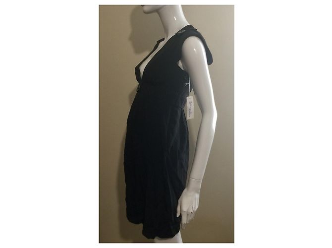 Zimmermann Sweet Talker Seidenkleid mit V-Ausschnitt Schwarz - Ansicht 3