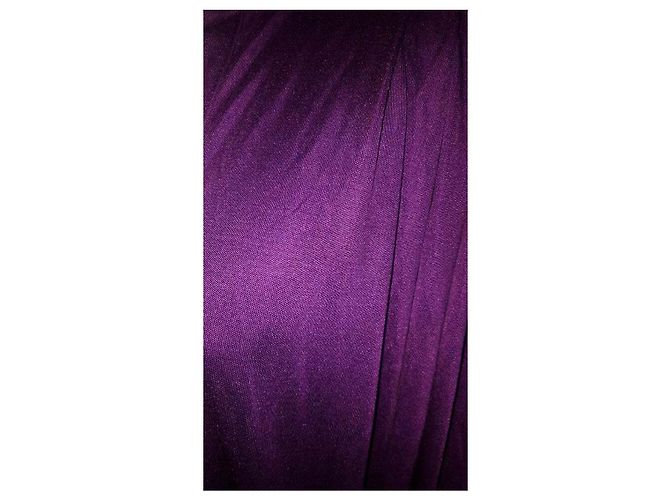Autre Marque Vestido largo oversize de seda Shimah Púrpura Morado oscuro - vista 12