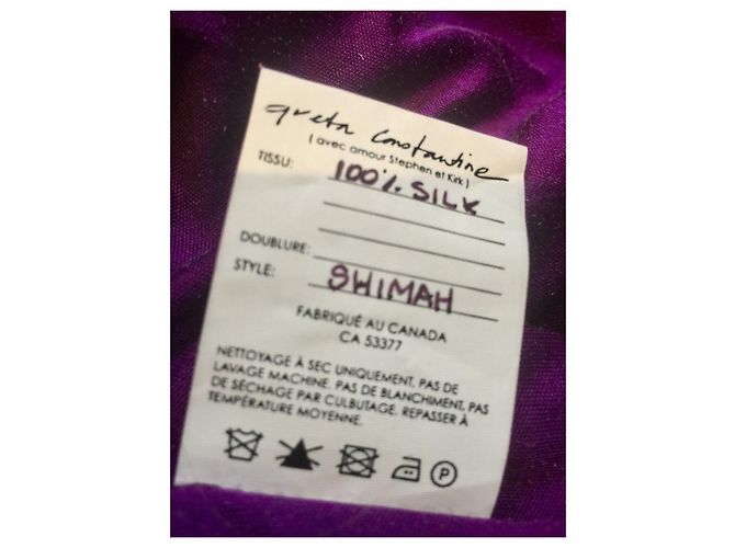 Autre Marque Vestido largo oversize de seda Shimah Púrpura Morado oscuro - vista 8