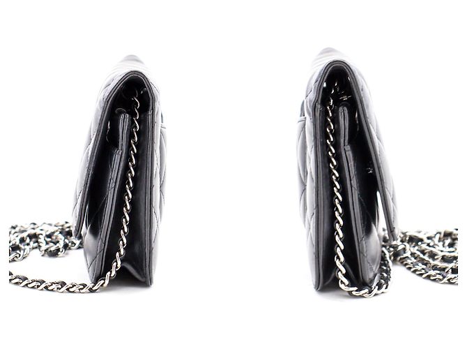 Wallet On Chain Portafoglio classico nero CHANEL con tracolla a catena WOC a tracolla - vista 5