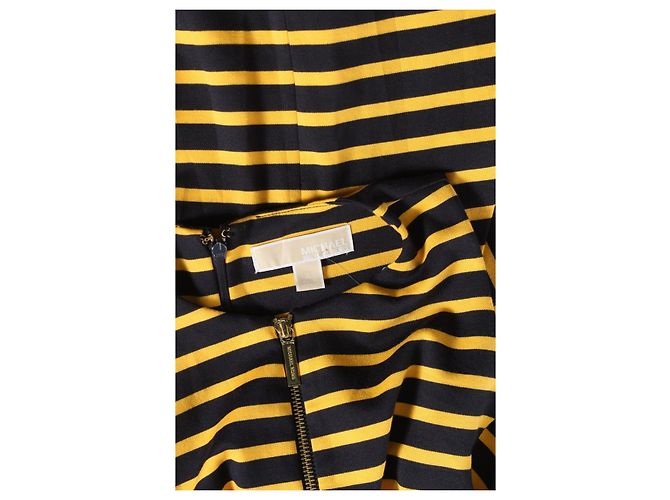 Vestido de rayas Michael Kors Azul Amarillo - vista 3