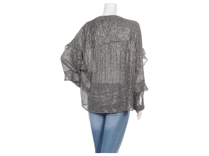Iro Camicetta Oversize Marrone Argentata Argento - vista 2