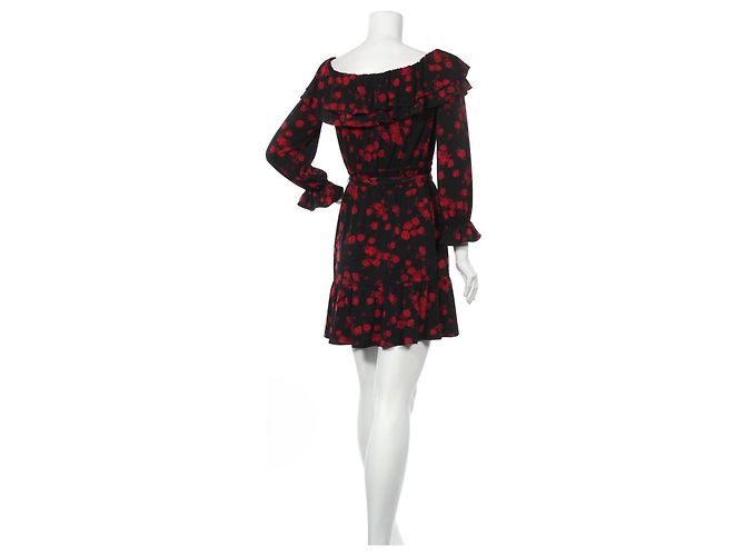 Michael Kors Blumenkleid Schwarz Rot - Ansicht 2