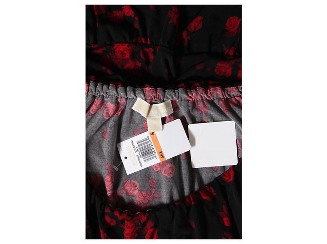 Michael Kors Blumenkleid Schwarz Rot - Ansicht 3