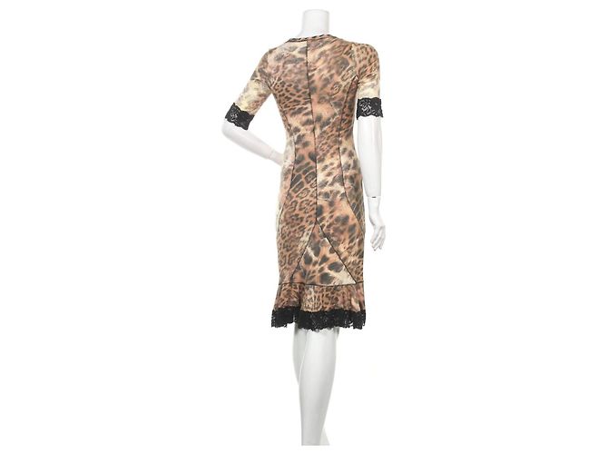 ROCCOBAROCCO Leopardenmuster Viscose Kleid Mehrfarben Leopardenprint - Ansicht 2