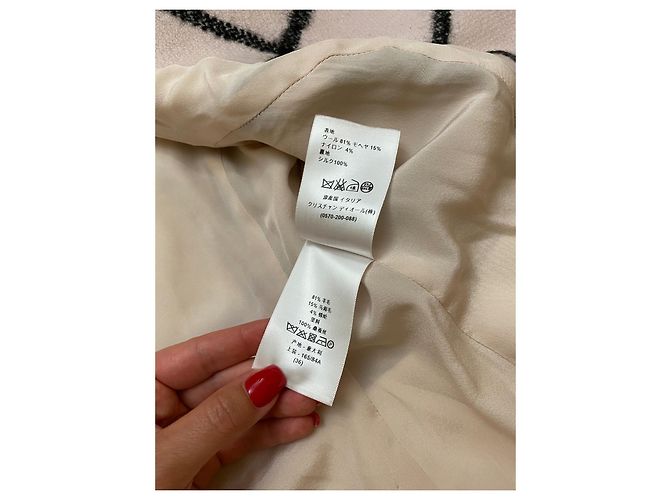Conjunto de saia e casaco Christian Dior rosa de lã - vista 12