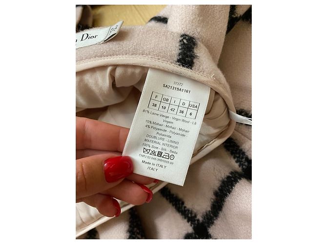 Conjunto de saia e casaco Christian Dior rosa de lã - vista 5