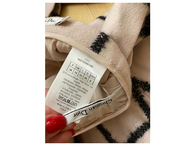 Conjunto de saia e casaco Christian Dior rosa de lã - vista 6