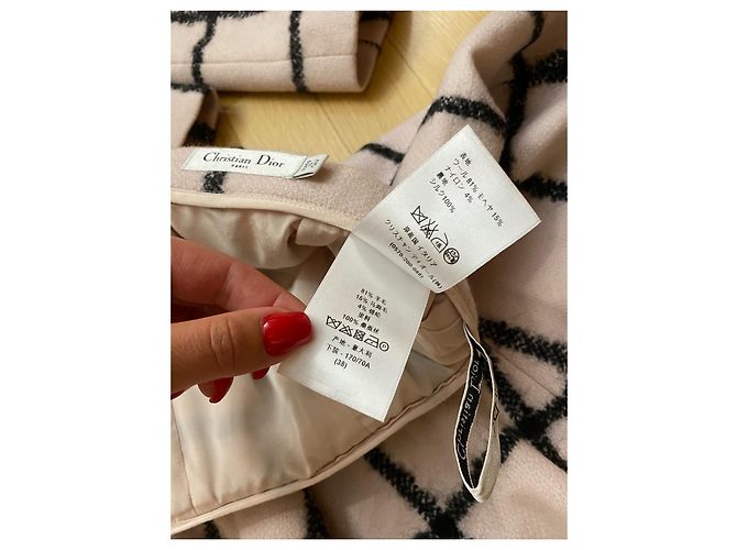 Conjunto de saia e casaco Christian Dior rosa de lã - vista 7