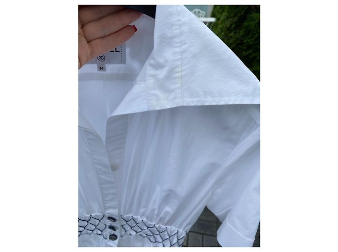 Vestido Chanel La Pausa de algodón blanco - vista 10