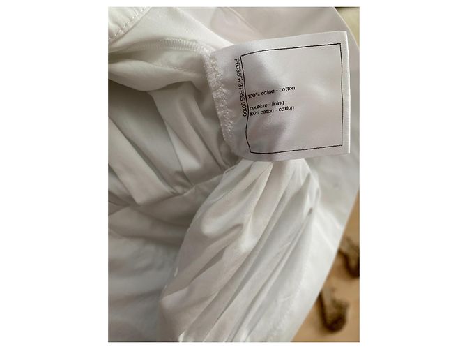 Vestido Chanel La Pausa de algodón blanco - vista 13