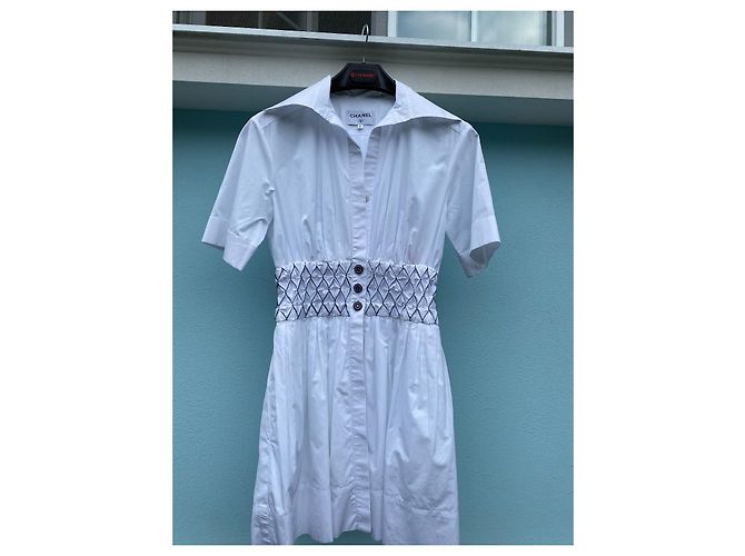 Vestido Chanel La Pausa de algodón blanco - vista 2