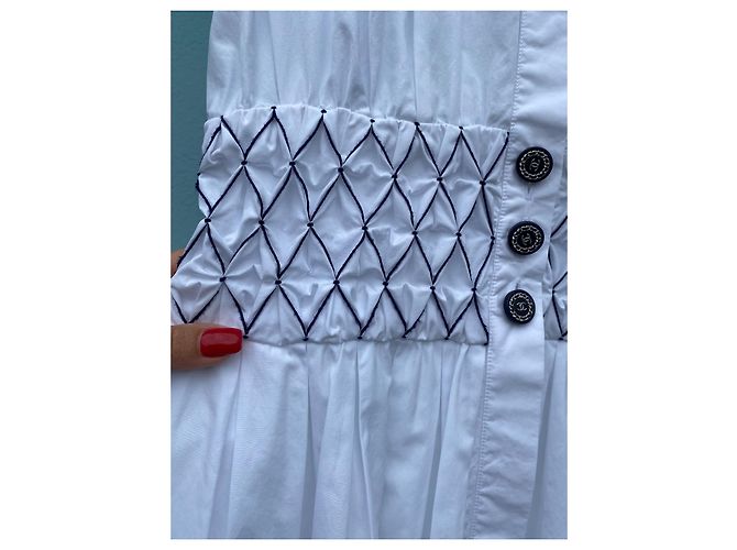 Vestido Chanel La Pausa de algodón blanco - vista 4