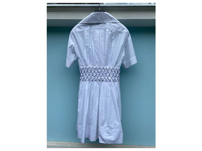 Vestido Chanel La Pausa de algodón blanco - vista 7