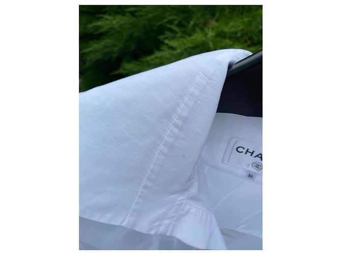 Vestido Chanel La Pausa de algodón blanco - vista 9