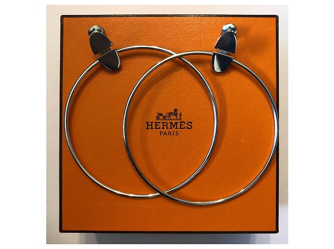 Hermès Brincos Prata - vista 2