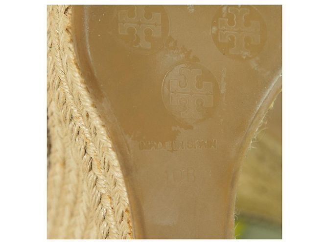 Tory Burch Adonis Alça elástica amarela Sandália em cunha Alpercatas com plataforma 10M - vista 7