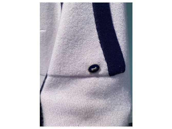 Chanel Strickkleid aus Kaschmir Lila und Marine Größe 36 - Ansicht 6