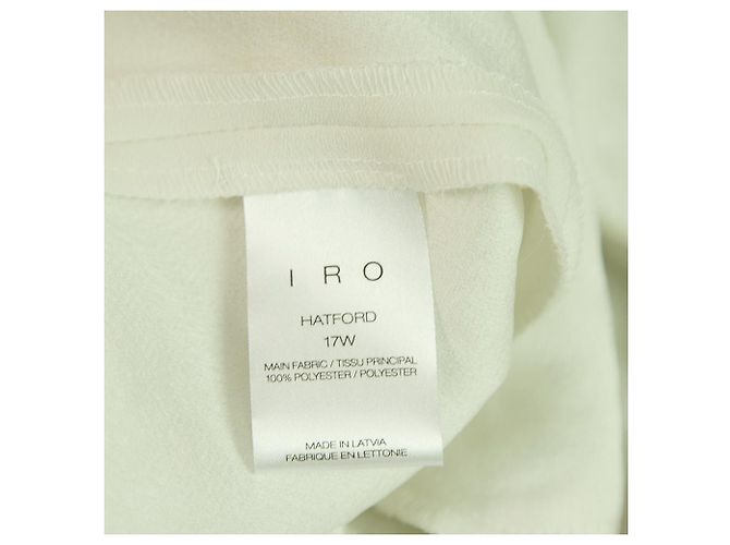 Macacão IRO Hatford Ivory White Silky Open Back Macacão Calça tamanho 38 Branco - vista 4