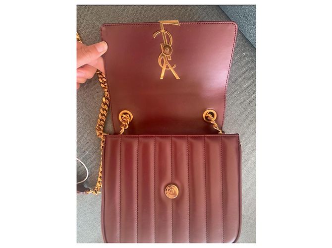 Borsa Saint Laurent Vicky in pelle bordeaux Bordò - vista 2