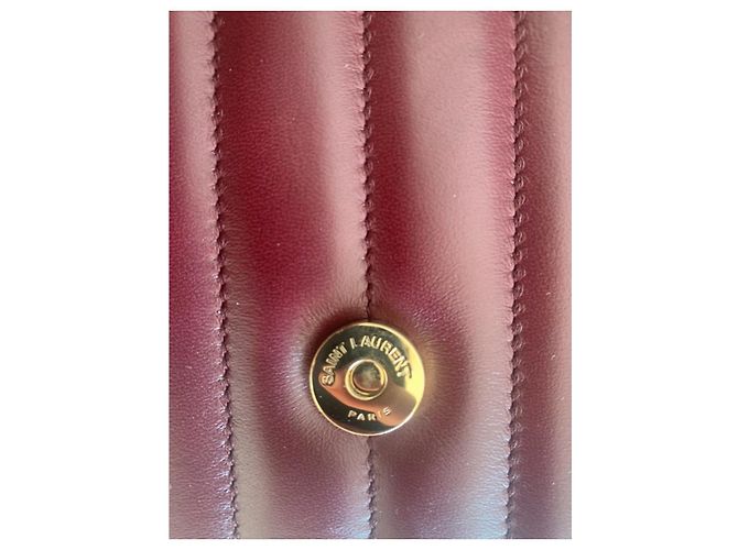 Borsa Saint Laurent Vicky in pelle bordeaux Bordò - vista 3