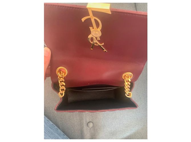Borsa Saint Laurent Vicky in pelle bordeaux Bordò - vista 4