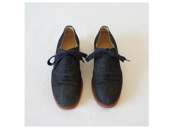 Chanel Schnürschuhe Blau - Ansicht 3