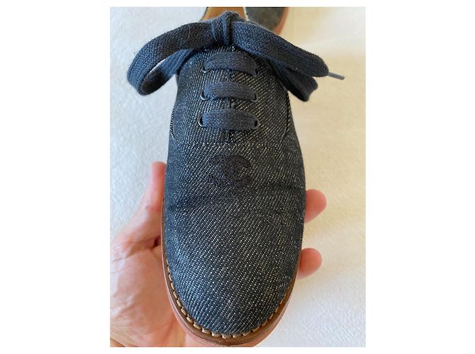 Chanel Schnürschuhe Blau - Ansicht 8