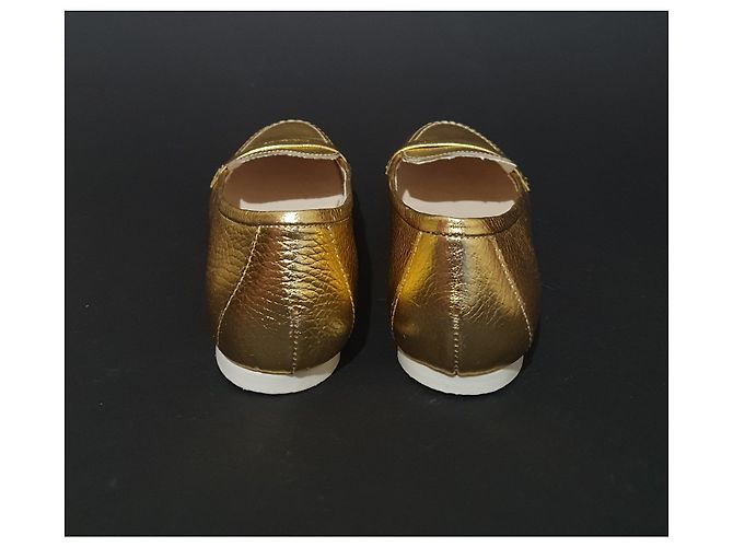 Jonak Gold Leather Flats Size 36 Golden - view 3