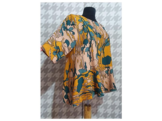 Autre Marque Odeeh Bluse Viskose Mehrfarbig Mehrfarben - Ansicht 2