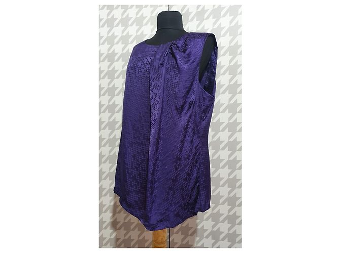 Autre Marque Blusa de Seda Rodney Clark Morada XL Púrpura - vista 2