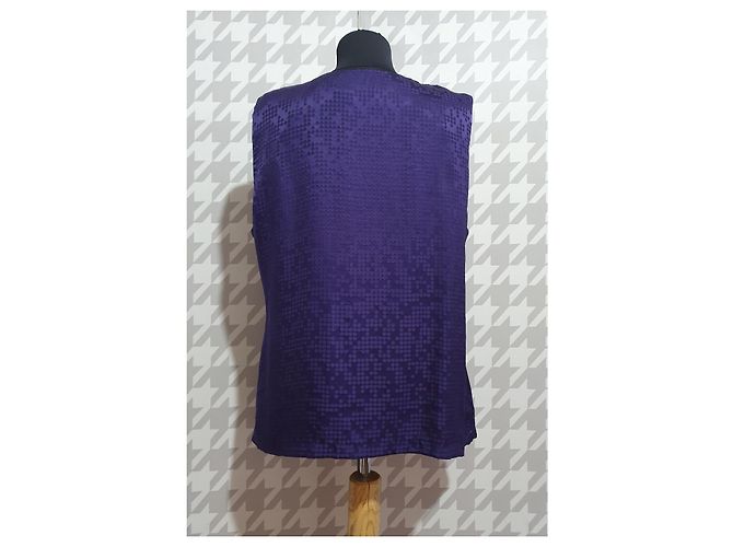 Autre Marque Blusa de Seda Rodney Clark Morada XL Púrpura - vista 3