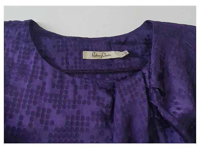 Autre Marque Blusa de Seda Rodney Clark Morada XL Púrpura - vista 4