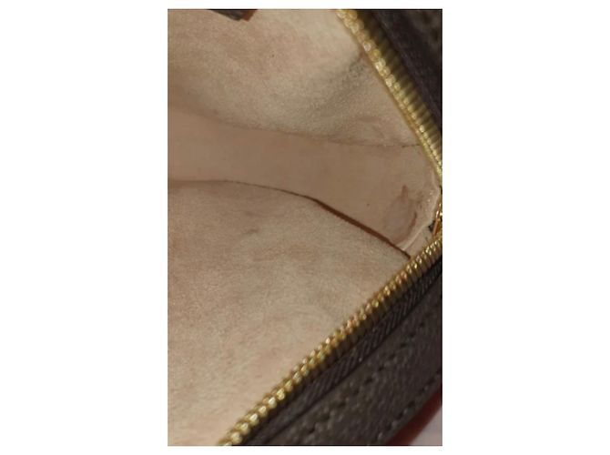 Gucci Ophidia Mini Borsa Rotonda GG Supreme Tela Beige Ebano - vista 4
