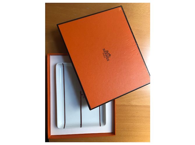 Vide poche en porcelaine Hermès Rythme blanc - vue 3