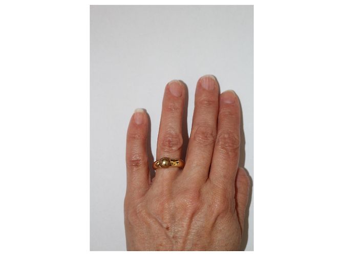 Autre Marque Anello con perla marina in oro giallo 18K D'oro - vista 8