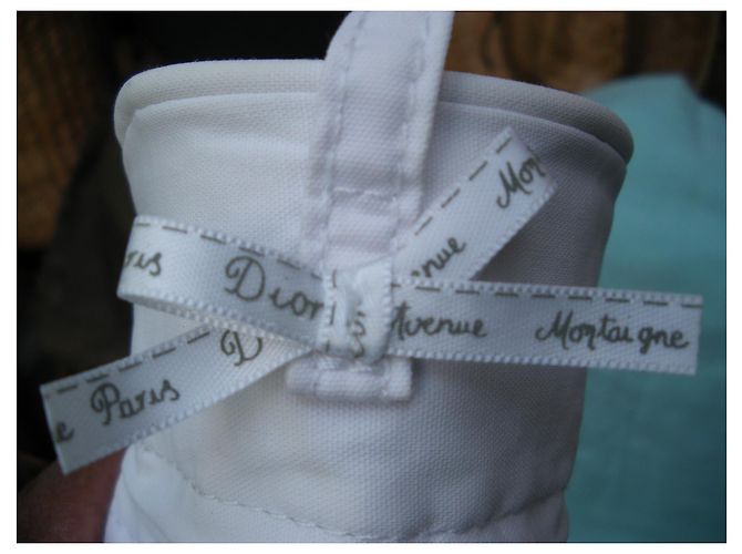 Baby Dior Flaschenhalter Abdeckung Eggshell Stoff Aus weiß - Ansicht 7