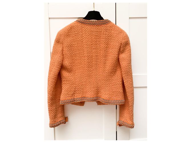 Chanel Terno mítico de tweed primavera 1994 Laranja - vista 5