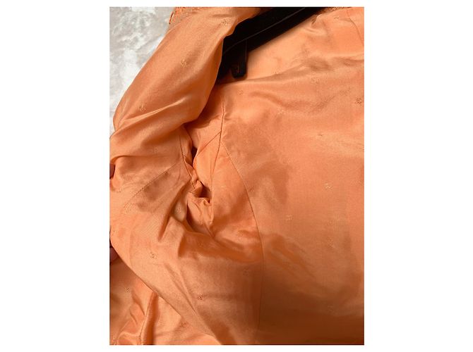 Chanel Terno mítico de tweed primavera 1994 Laranja - vista 7