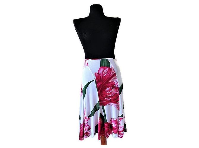 Falda midi floral Gianfranco Ferré rosa de viscosa - vista 2