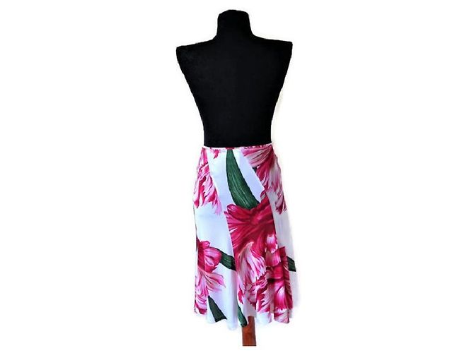 Falda midi floral Gianfranco Ferré rosa de viscosa - vista 4
