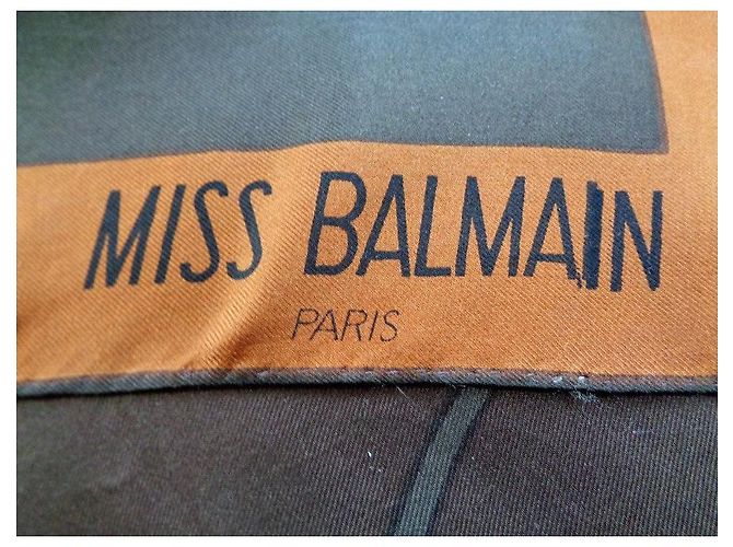 Sciarpa di seta Pierre Balmain Miss Balmain Marrone - vista 3