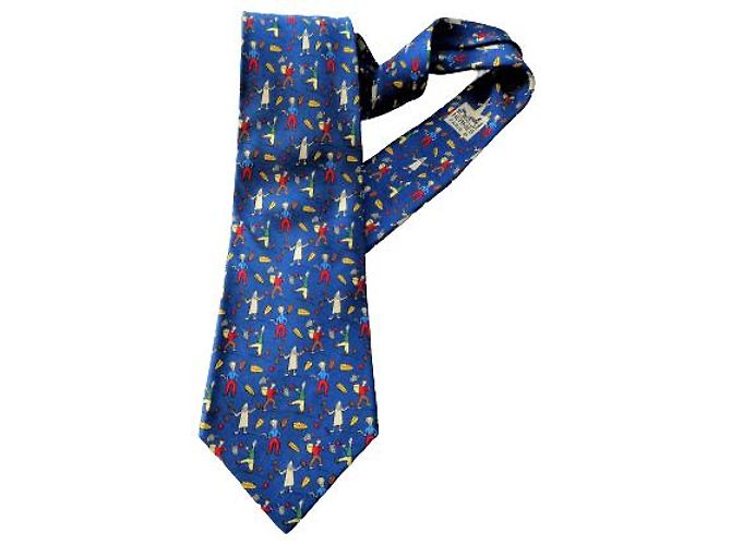 Hermès Blue Silk Tie - view 2